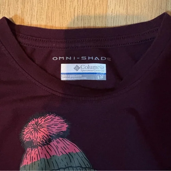 Columbia Hidden Haven Fox Short Sleeve T-Shirt Active Fit SM Omni Shade Top - Picture 2 of 2